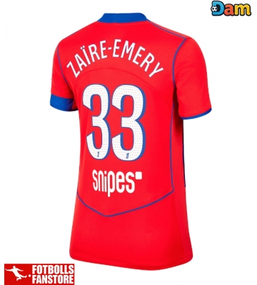 Paris Saint-Germain Warren Zaire-Emery #33 Tredje Tröja Dam 2025-26 Kortärmad